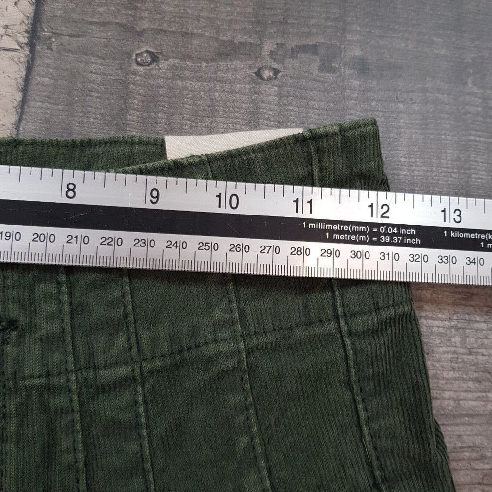 Free People Jayde Corduroy Flare Jeans 25 UK 4 Green High Rise We The Free BN - Picture 7 of 11